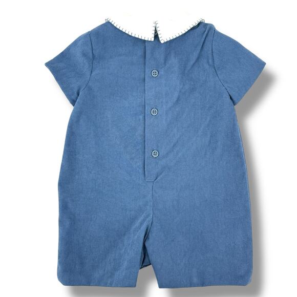 Edgehill Collection Peter Pan Collar Corduroy Jon Jon Romper Baby Boy Size 24 Mo - Picture 3 of 5
